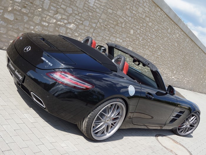 Black Mercedes-Benz SLS 63 AMG Roadster by Senner Tuning