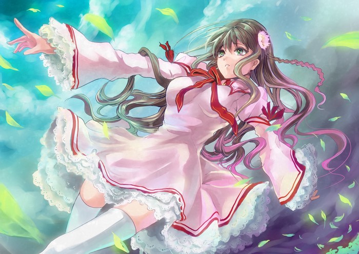 4K Kanbe Kotori in a Pink Dress