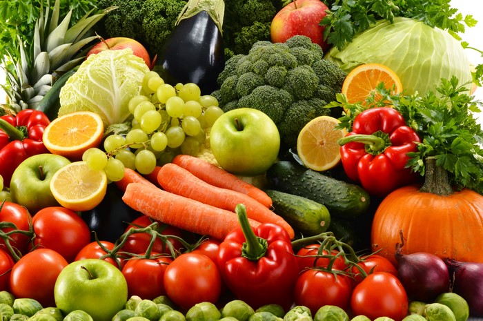 Assortment of Fresh Fruits and Vegetables