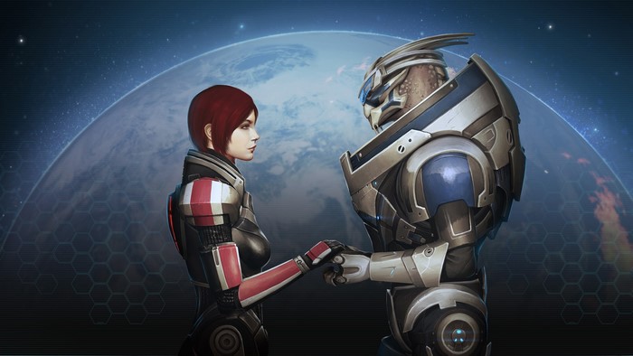 Shepard and Garrus Vakarian from Mass Effect