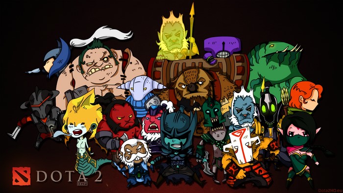 Chibi Dota 2 Heroes and Monsters