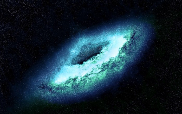 4K Galaxy with Light Blue and Blue Nebula
