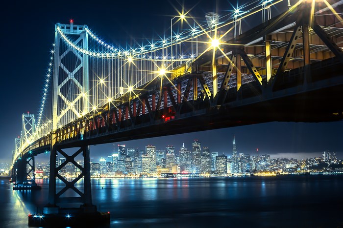 San Francisco Bay Bridge at Night