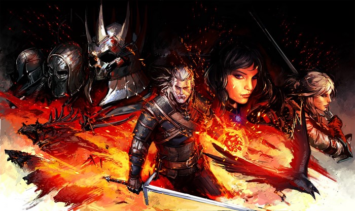 Geralt of Rivia and companions from The Witcher 3: Wild Hunt