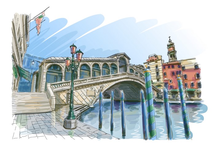 Rialto Bridge in Venice, Italy