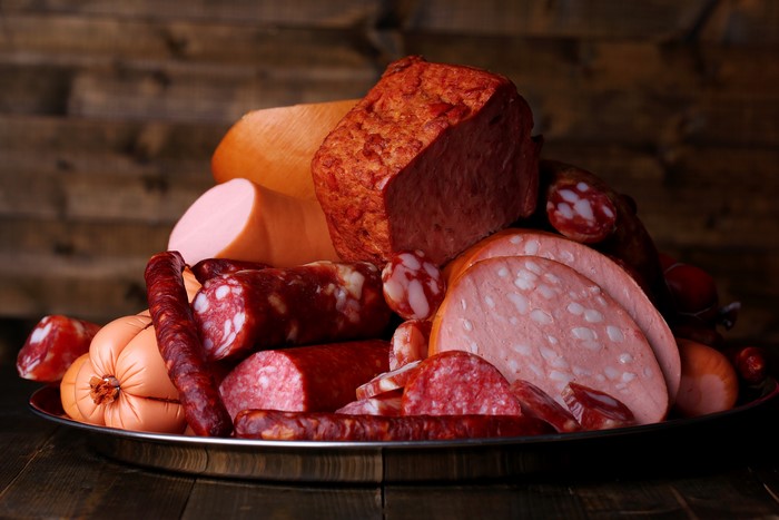 Assortment of Meat Products and Sausages