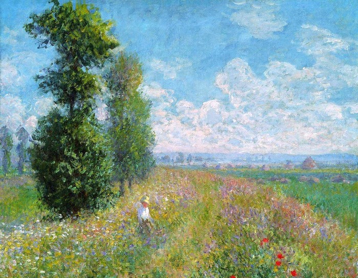 Claude Monet's Field of Poppies and Wildflowers