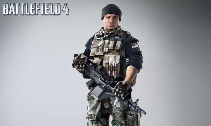 Soldier with Machine Gun from Battlefield 4
