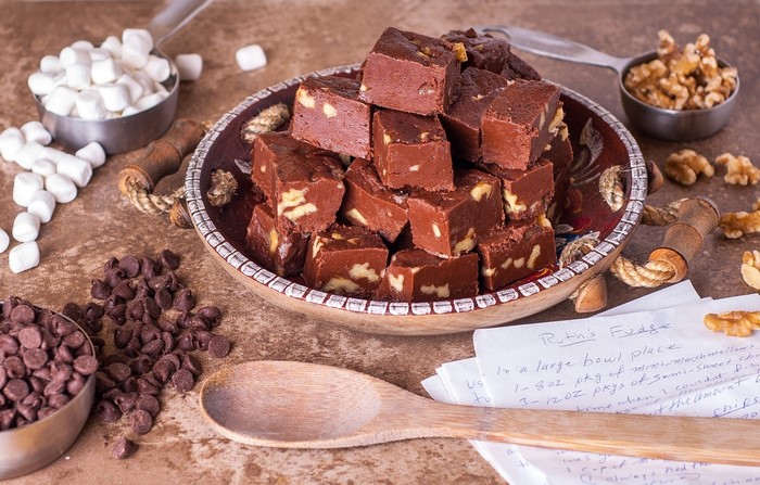 Ruth's Fudge with Ingredients