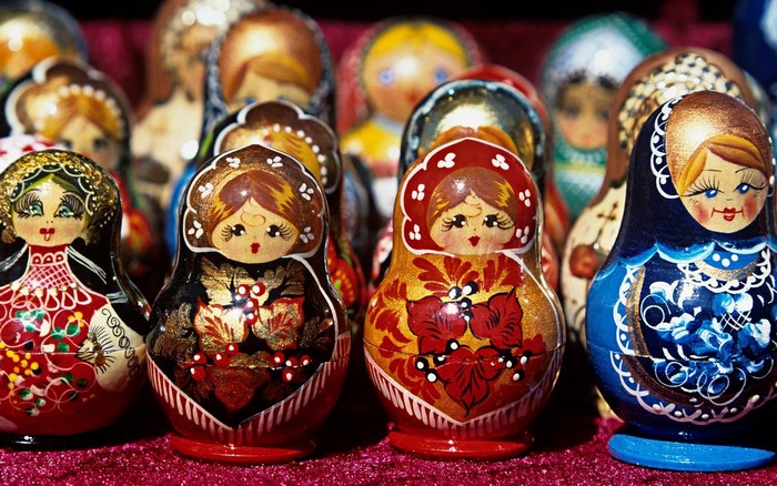Close-up of Matryoshka dolls