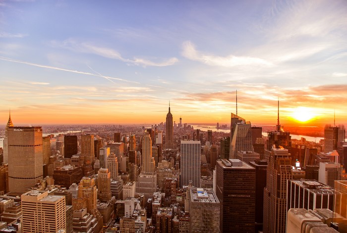 New York City Skyline at Sunset