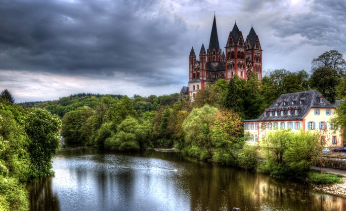 Limburg Cathedral and River in Germany