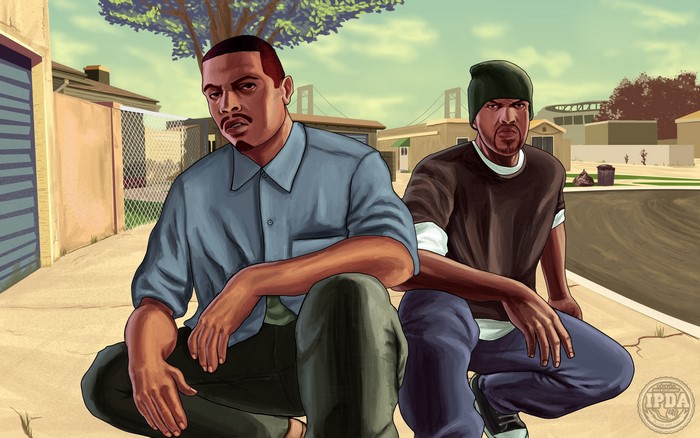 Two men from Grand Theft Auto V
