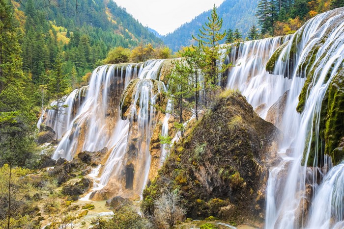 4K Waterfalls in a Forest