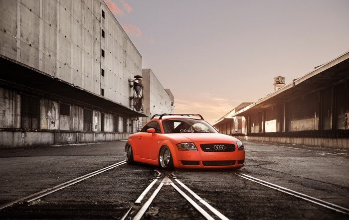 Orange Audi TT Stance Car