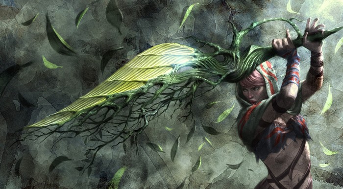 Warrior with a plant-like sword from Soul Sacrifice