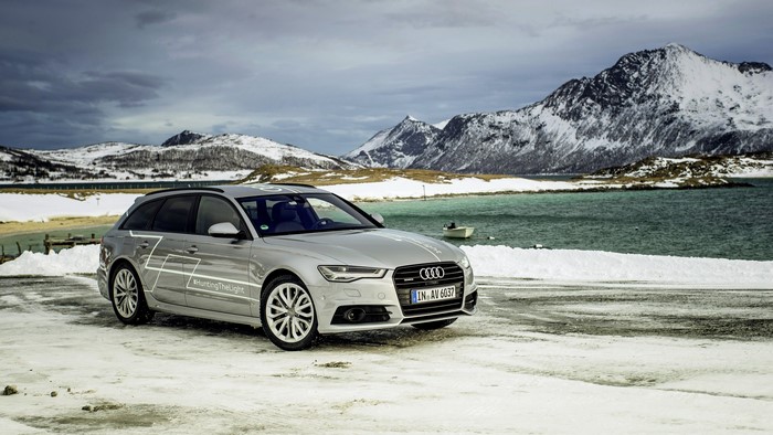 Audi A6 TDI Avant quattro concept in winter landscape