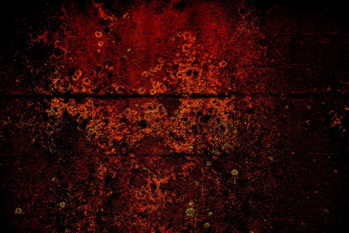 Red and orange textured wall