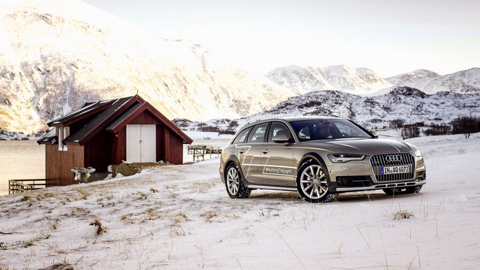 Audi A6 TDI Avant quattro concept in winter landscape