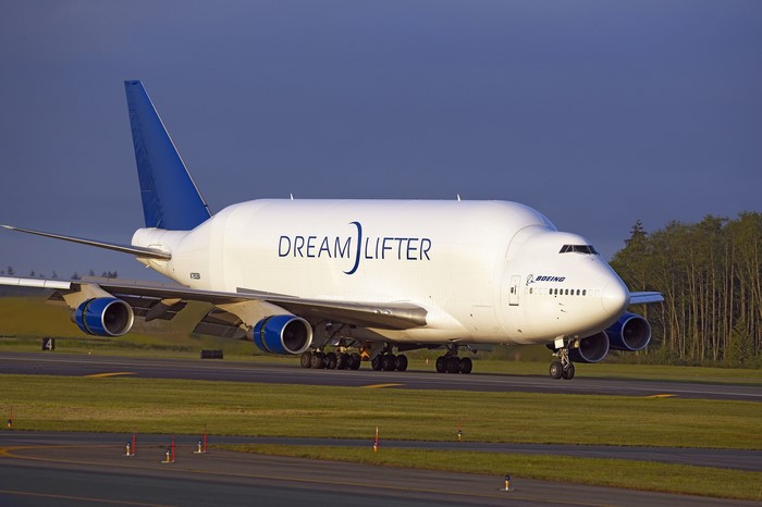 Boeing 747 Dreamlifter on tarmac