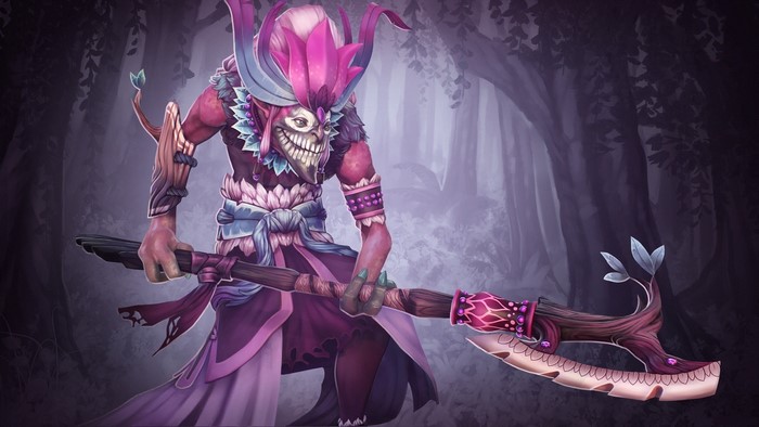 Dazzle from DOTA 2 with a battle axe