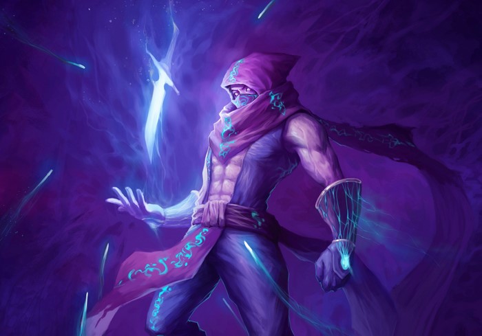 Malzahar from League of Legends casting magic