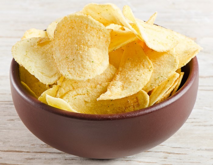 Bowl of potato chips