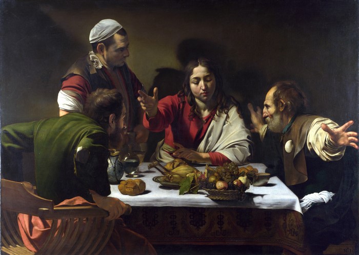 The Supper at Emmaus by Michelangelo Merisi da Caravaggio