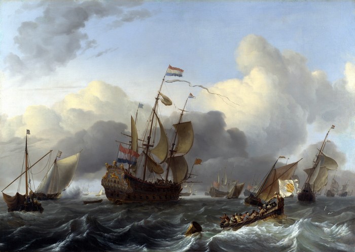 The Eendracht and a Dutch Fleet of Men-of-War before the Wind