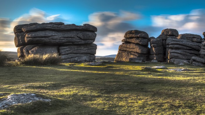 Granite rock formations on Dartmoor, Devon, England