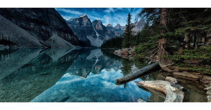 4K Moraine Lake Alberta Canada Mountains Lake Scenery
