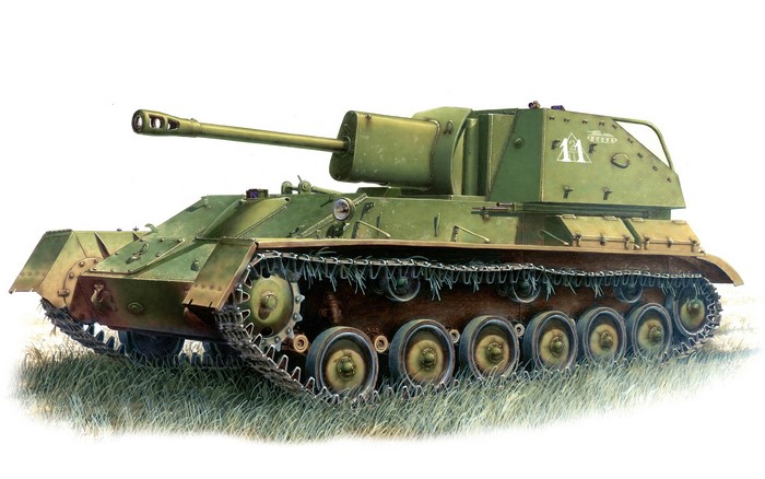 Su-76M Self-Propelled Gun Painting
