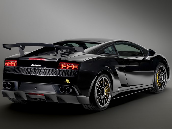 Black Lamborghini Gallardo LP570-4 Blancpain Edition from behind