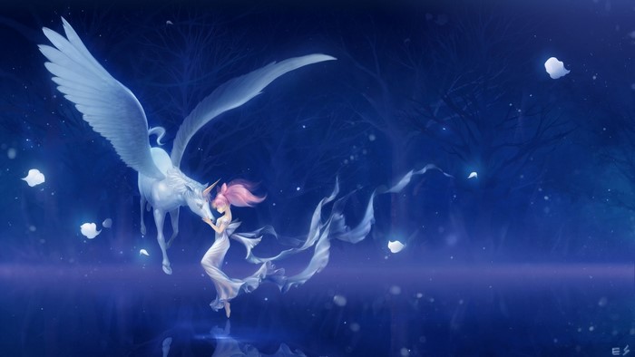 Chibi Usa and Pegasus from Sailor Moon