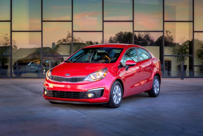 Red 2016 Kia Rio SX sedan