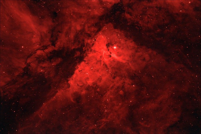 Red Nebula with Stars