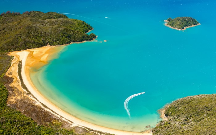 Aerial view of Abel Tasman National Park, New Zealand