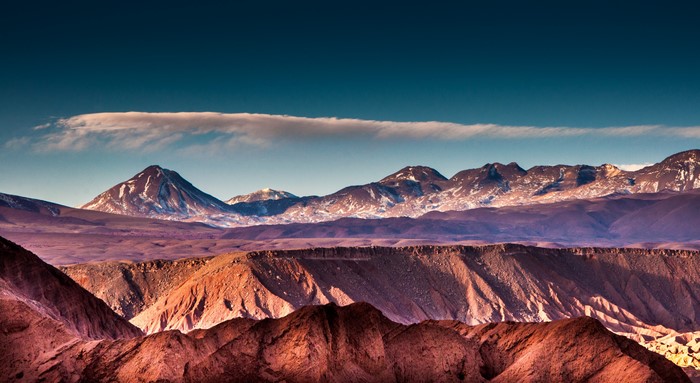 4K Mountains and Sky with Clouds