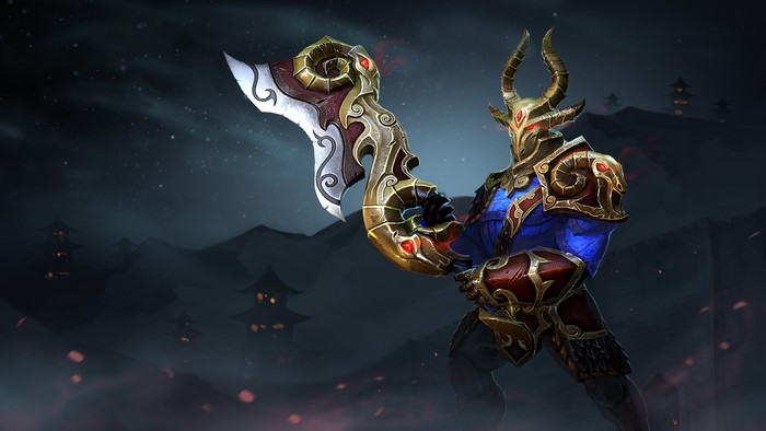 Sven from DOTA 2 with a battle axe