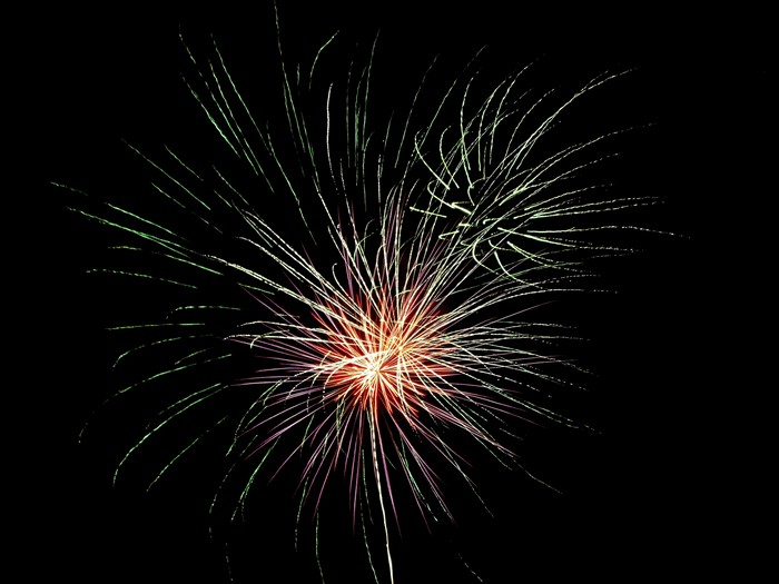 4K Fireworks Display at Night