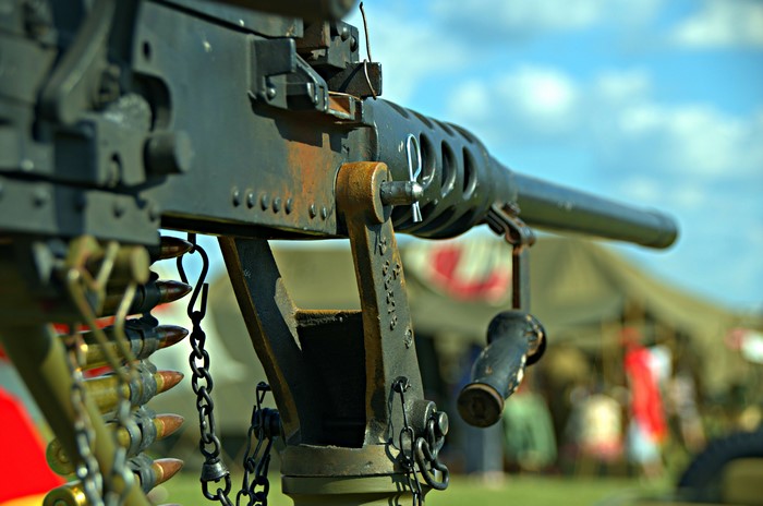 M2 Browning Machine guns Closeup Cartridge