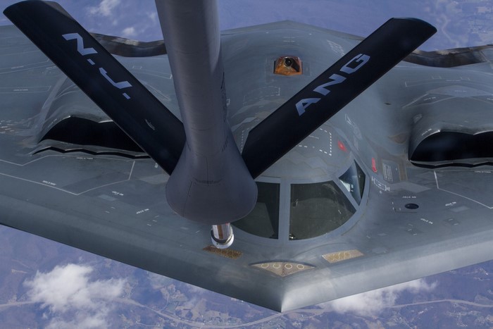 Northrop B-2 Spirit refueling in flight
