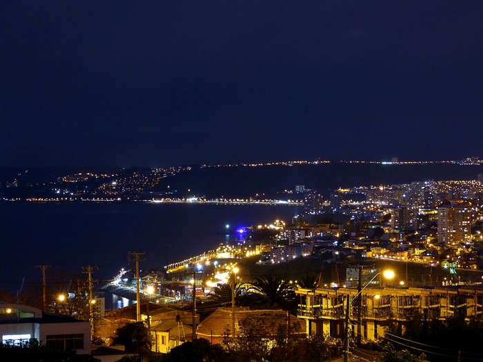 Valparaiso, Chile at Night