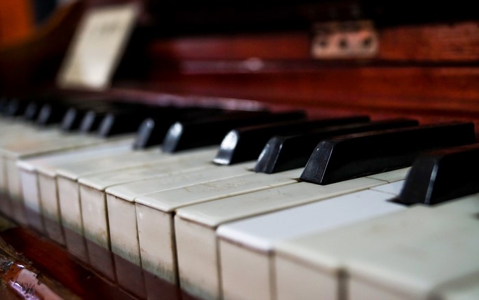 Closeup of a Piano Keyboard