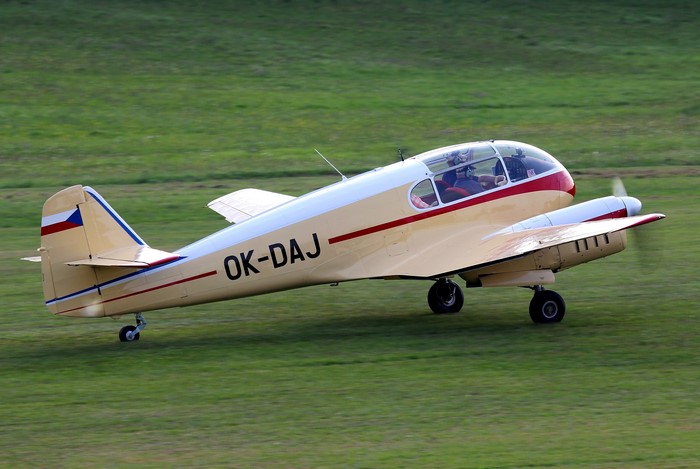 4K Aero Ae-145 airplane on grass