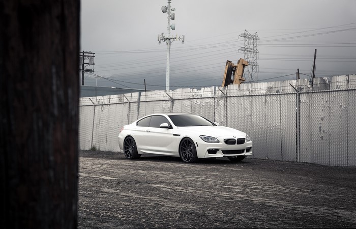 White BMW 640i Coupe with Giovanna Wheels