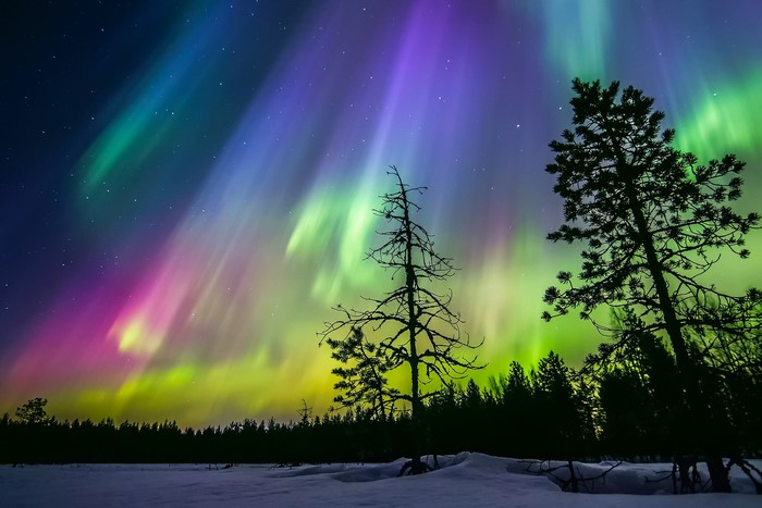 Aurora Borealis Lighting Up Finland's Winter Sky