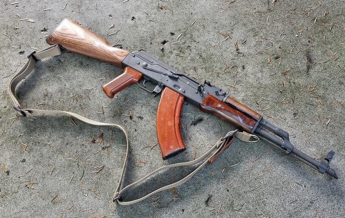 AK-47 assault rifle with sling