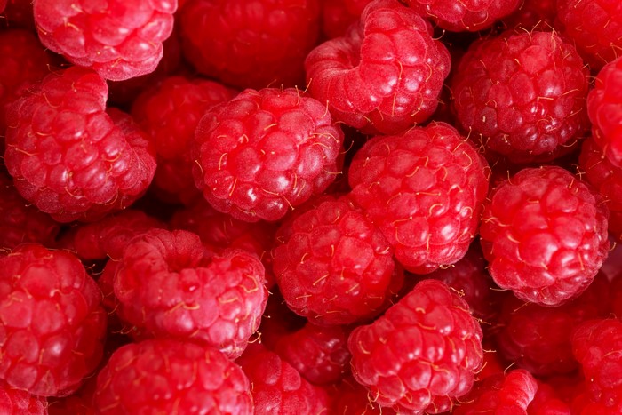 Raspberry Fruit Closeup