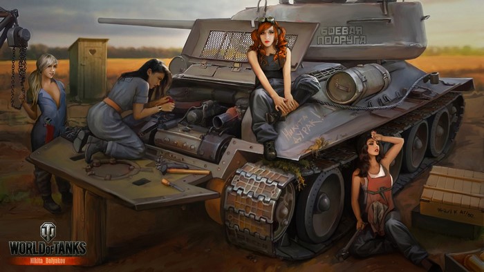 World of Tanks: Female Tank Mechanics by Nikita Bolyakov